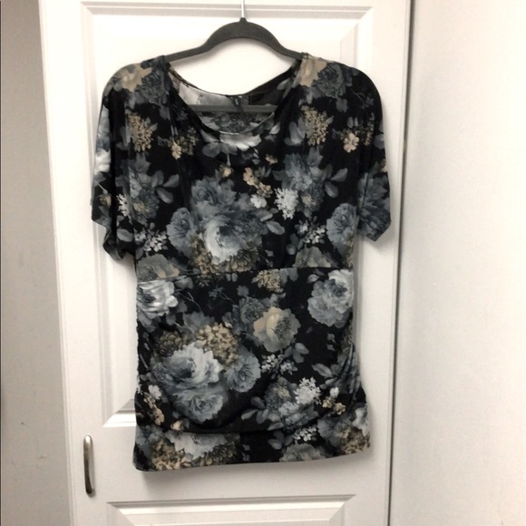 Maurices Tops - Maurice’s short Sleeve Black Floral Blouse, size L